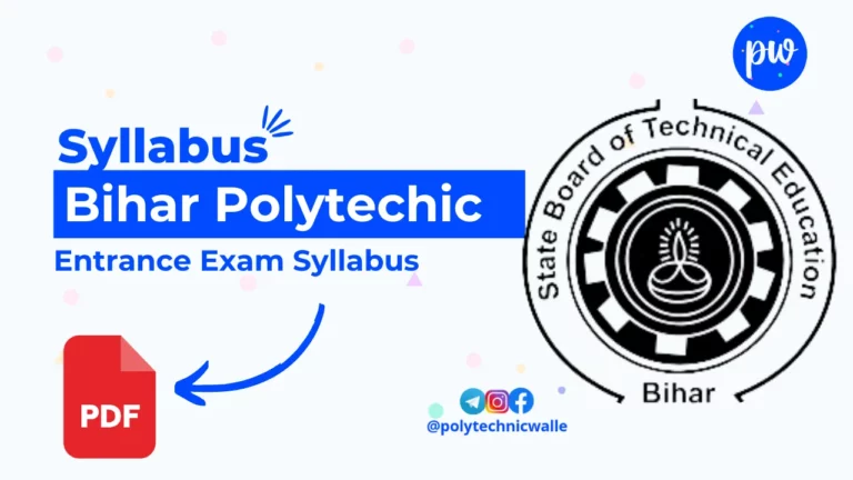 Syllabus of Bihar Polytechnic Entrance 10th Level Bihar Polytechnic Syllabus 2022 PDF Download
