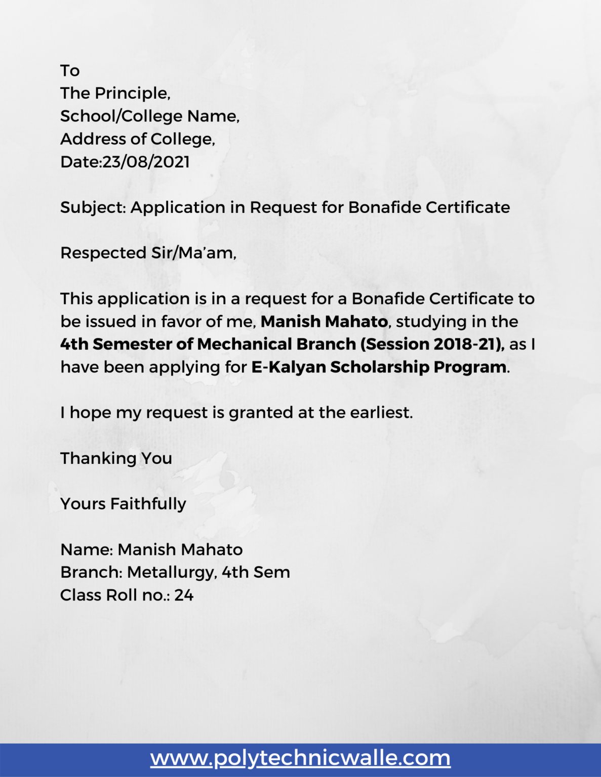 Application For Bonafide Certificate From College For Scholarship application-for-bonafide-certificate-from-college-for-scholarship