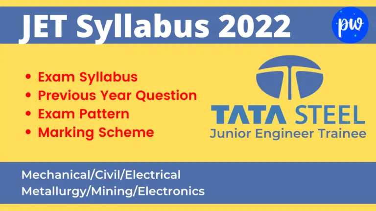 Tata Steel JET Syllabus