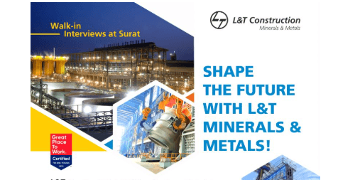 L&T Minerals and Metals walk-in interviews